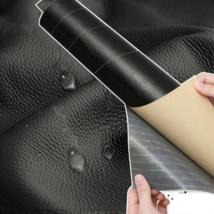 En stock – <span class=keywords><strong>Kit</strong></span> de réparation de cuir PU auto-adhésif, imperméable et robuste, pour canapé, voiture, chaise – Patch de réparation en cuir tricoté uni - Product Image 2