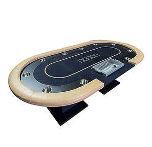 Venta al por mayor diseño clásico 84 96 pulgadas 10 asientos Poker Casino luz LED mesa de juego Texas mesa de póquer - Product Image 1