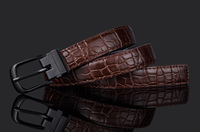 Ceintures à motif crocodile pour hommes, femmes et enfants, en cuir PU, boucle à ardillon en alliage, ceintures décontractées, vente en gros disponible