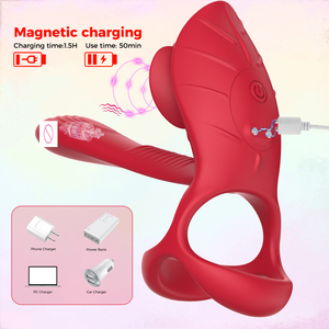 Erwachsenen-Spielzeug Rose Lock Essenz-Ring Vibrator Verzögerungsring zur Penisstimulation - Product Image 3