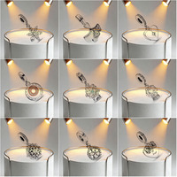 925 Silber Armband Aladdin-Lampe Wunderteppich Kristallkugel Fledermausflügel Herzförmiger Anhänger DIY Perlenkette Zirkon GDTC