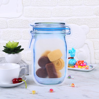 Sacs en plastique OPP recyclables à fermeture éclair transparente pour emballage de bonbons et de gâteaux de croustilles