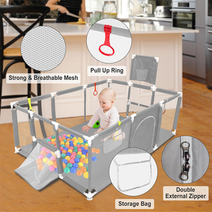 Thần Đồng bán buôn sân chơi đa chức năng dễ cài đặt khung an <span class=keywords><strong>to</strong></span>àn đáy mềm có thể gập lại cho bé playpen học và chơi - Product Image 4