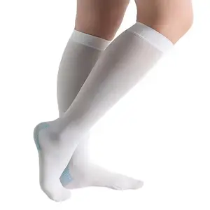 Meias anti-embolismo personalizadas meias médicas de compressão para enfermeiras, meias de compressão alta para coxas abertas
