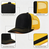 Casquettes de sport en maille à 6 panneaux avec logo personnalisé de haute qualité, 112 couleurs unies, pour hommes, casquettes de baseball ajustées, casquettes trucker