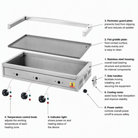 Plaque de cuisson électrique en fonte de qualité supérieure personnalisée pour équipement de cuisine professionnelle commerciale