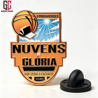 Badge métallique personnalisé d'usine Nuvens De Gloria Embaixadores Événement Église SDA, épinglette souvenir religieux avec attache en caoutchouc