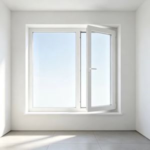 Ventana Abatible Interior Serie 82 de Vinilo, Ventana Abatible Interior de PVC, Ventana Abatible de Plástico con Aislamiento Acústico - Product Image 1