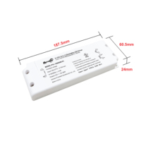 Driver LED UL/CUL 60W CV Slim 0-10V/1-10V/10V PWM/Potentiomètre 4-en-1 sans scintillement, dimmable, pour bande LED 100-277V AC vers DC 12V 24V 48V