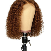 Perruque synthétique Lace Front Bob Deep Wave de 14 pouces, densité 150%, sans colle, pour femmes, en stock aux États-Unis
