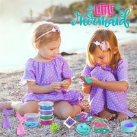 Kit de fabrication de slime en caoutchouc DIY, anti-stress, expérience scientifique, fabrication de crème glacée, avec 4 couleurs, pour les enfants de 7 à 14 ans
