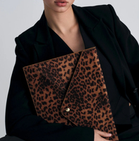 Étuis et housses pour ordinateur portable en cuir PU haut de gamme, sacs pour ordinateur portable pour femmes, organisateur, fabricant de pochettes pour ordinateur portable ODM Premium Leopard