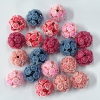 Perles en argile en forme de rose lumineuse avec strass brillants, perles en vrac pour la fabrication de stylos perlés et de bijoux