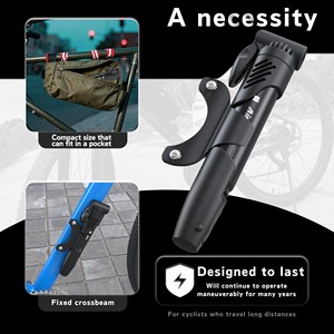 <span class=keywords><strong>Pompe</strong></span> à vélo portable légère BAIMEI à <span class=keywords><strong>double</strong></span> <span class=keywords><strong>action</strong></span> 120 PSI en plastique PP, fabrication OEM pour le cyclisme sur route et VTT - Product Image 5