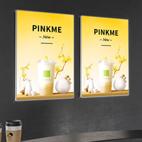 Boîte à lumière LED haut de gamme, cadre de panneau publicitaire, panneaux lumineux, panneau de menu LED, support d'affichage de poster rétroéclairé en profilé aluminium