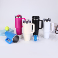 Gobelet isotherme en acier inoxydable à double paroi sans BPA avec poignée, personnalisable avec logo, 14oz, 20oz, pour 40oz