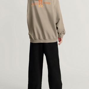 Sudadera con Capucha de Algodón Lavado Estilo Vintage, Hombros Caídos, Oversize, para Mujer, Estilo Hip Hop, Personalizable - Product Image 3