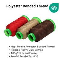 Benang Jahit Poliester Terikat 210D/3 Tex 30 untuk Kulit, Sepatu, Pelapis, Tas, Otomotif, Tugas Berat, Mesin Industri, Grosir