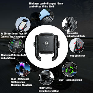 Soporte <span class=keywords><strong>GPS</strong></span> de liberación rápida de alta calidad para bicicleta/motocicleta impermeable 5,4-<span class=keywords><strong>7</strong></span>,2 pulgadas montaje de teléfono celular accesorios de motocicleta - Product Image 2