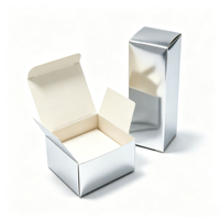 Boîtes en papier pliables blanches recyclables pour petits produits de beauté, emballage pliable
