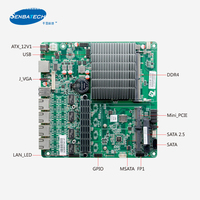 Placa Base Industrial ITX-M41E Compatible con DDR4, 1x MSATA, Celeron J4125, 4LAN, SIM, Sin Ventilador, X86, Router Firewall