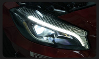 Ensemble de phares LED Mercedes-Benz Classe A W176 2013-2018 A180/A200 Haute luminosité 6000K Lentille de projecteur DRL Phare avant Neuf 12V