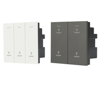 Tyelc pour Tuya Smart Wifi 1/2/3 Gang Key PC Panel Single Pole Alexa Google Home Compatible Remote Control BLU Life App 10A Smart