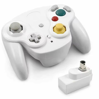 Manette de jeu sans fil BT 2,4 GHz avec moteur de vibration pour les contrôleurs GameCube NGC et Wii
