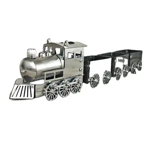 El yapımı yaratıcı Vintage Metal zanaat süsler ev dekorasyon buharlı lokomotif tren modeli çocuklar noel oyuncak