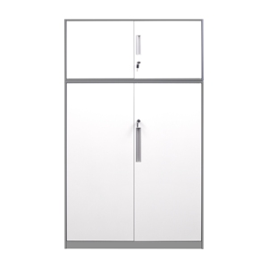 Meilleures ventes : Armoire de rangement métallique moderne à demi-hauteur avec porte battante à bord fin et 2 étagères réglables pour cuisine et salle de sport - Product Image 6