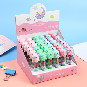 ปากกาลูกลื่น<span class=keywords><strong>การ์ตูน</strong></span> 4 สี ปากกาสีสันสดใส ปากกาเน้นข้อความสำหรับจดบันทึก สมุดโน้ต <span class=keywords><strong>Netflix</strong></span> ปากกาลูกลื่น ของขวัญ - Product Image 4