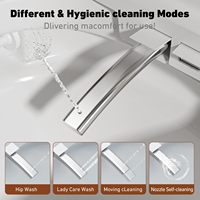Toilettes modernes à chasse d'eau par siphon avec certification CUPC et homologation ETL, WC intelligent en céramique avec siège automatique