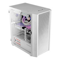 Casing Komputer Gaming ATX Mid Tower RGB SUITMASTER P1000 Baja Kaca Temper 4x140mm Kipas Vertikal PCI USB-C Mini-ITX dengan Kipas