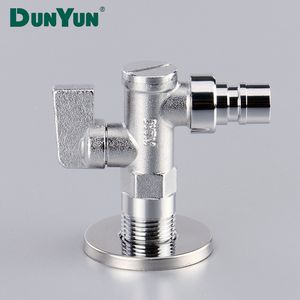 Robinet à bille angulaire en laiton DunYun, finition nickel-chrome HPb 59-1 / CW617, pour machine à laver - Product Image 1