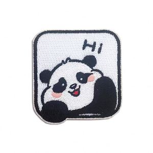 Iron-On Self-Sticker Embroidered Cute Panda Fabric PVC <b>Bag</b> Patches for Clothes <b>Bags</b> <b>Hats</b> Decoration - Product Image 1