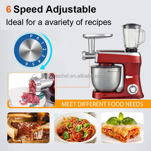 <span class=keywords><strong>Robot</strong></span> culinaire multifonctionnel Sohef 6-<span class=keywords><strong>en</strong></span>-1 <span class=keywords><strong>avec</strong></span> batteur sur socle 8L, moteur <span class=keywords><strong>en</strong></span> cuivre 1500W, pétrin et hachoir à viande - Product Image 2