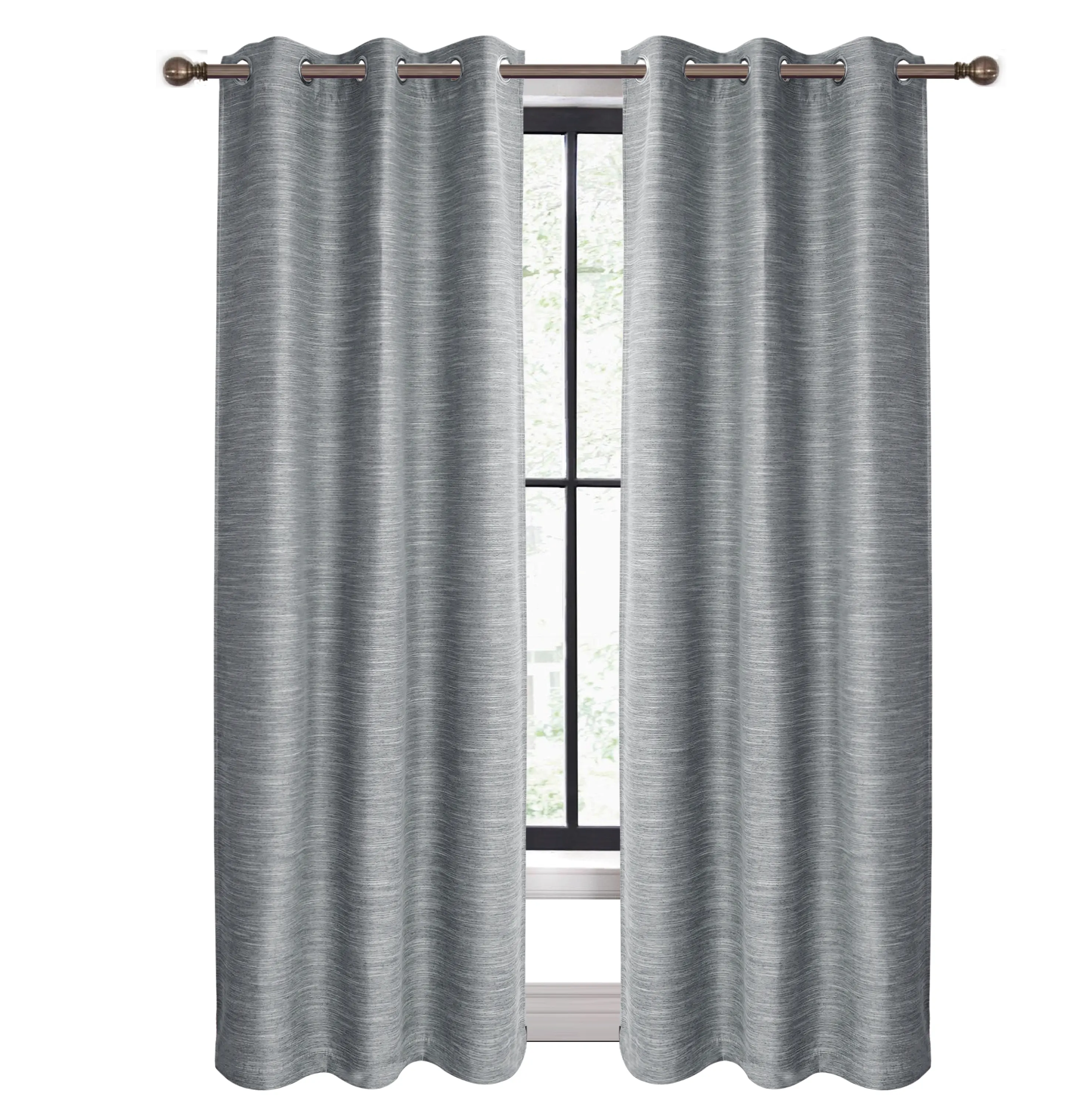 Início elegante janela tecido puro para cortinas jacquard para sala linho vertical