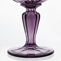 Ensemble de verres à vin transparents violets rétro de luxe, verres de mariage, 3 hauteurs différentes, motif d'orchidée en relief 3D, pour les fêtes et les cadeaux