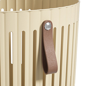 <span class=keywords><strong>Cestino</strong></span> Organizzatore Moderno <span class=keywords><strong>Grigio</strong></span>, Contenitore Rotondo in Plastica con Manici Morbidi per <span class=keywords><strong>Bagno</strong></span>, Dormitorio, Soggiorno - Product Image 3