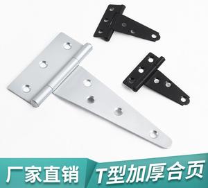 Hardware de puerta personalizado Bisagra de cobertizo con correa en T negra a prueba de herrumbre Bisagra en T Bisagra resistente para puertas de Granero Bisagras - Product Image 5