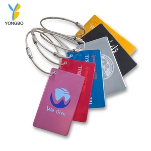 Custom Logo Colorful Metal Travel Tag with Letter Pattern Name and ID Card Holder for Luggage <b>Suitcase</b> Travel Bag - Product Image 3