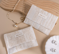 Petite pochette à bijoux en coton 100% naturel, imprimée sur mesure avec logo, pochette à bijoux pour boucles d'oreilles, bracelet
