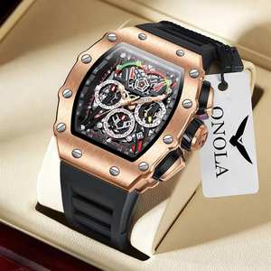 Reloj Mecánico Automático ONOLA 6833 de Moda para Hombre, Diseño Único, Resistente al Agua, Correa de Cinta, Nuevo Reloj de Lujo para Hombre - Product Image 2