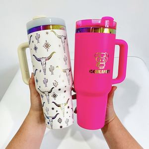 Paquete de 20 Vasos Térmicos de Acero Inoxidable de 40 oz con Recubrimiento en Polvo Colorido y Logotipo Personalizado, Plateado Arcoíris H2.0, para Grabado Láser - Product Image 3