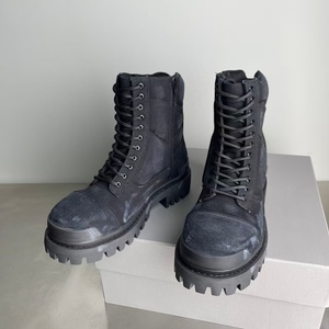 Bottes de travail de qualité supérieure à effet vieilli, style décontracté, en toile, pour hommes - Product Image 3