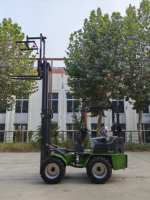 Chariot élévateur tout-terrain HAIJU BF1000 4x4 avec mât de levage bi-étages de 3,5 m, fonction de déplacement latéral, capacité de 800-1000 kg, certifié CE, prix bas