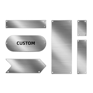 Piastra metallica personalizzata in acciaio inossidabile e alluminio e ottone per la fabbricazione di lamiere in lamiera - Product Image 1