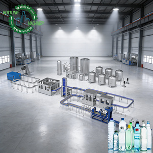Linea di Produzione Acqua Completamente Automatica 20000BPH CGF40-40-12 con Risciacquo, Riempimento, Tappatura, Etichettatura OPP <span class=keywords><strong>e</strong></span> Confezionamento Termoretraibile - Product Image 1