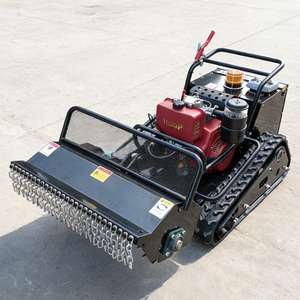 Robot Rasaerba Cingolato a Controllo Remoto CE EPA per Pendenze Ripide, Motore a Benzina 80cm, per Lavori Pesanti - Product Image 1