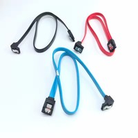 Cable de transferencia de datos SATA 3.0, cable de extensión de puerto serie con curva de 90 grados para PC HDD SSD, disco duro, rojo/azul/negro